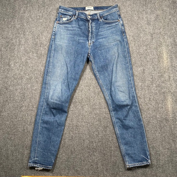Agolde Denim - AGOLDE Nico High Rise Straight Leg Jeans Medium‎ Wash Size 28